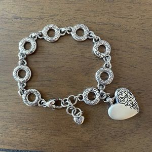 Sold-Brighton Silver Heart Bracelet